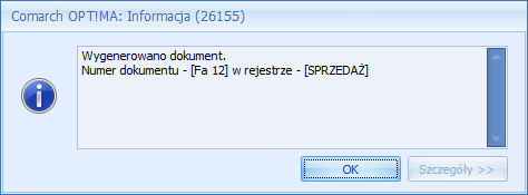 Str. 60 Moduł Księga Podatkowa, Środki Trwałe v. 2010 Rys. 26 Wygenerowany dokument rozliczenia marży Zatwierdzamy wygenerowany dokument.