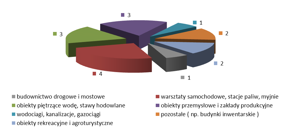 Rys.12. Struktura opiniowanych przedsięwzięć wg charakteru inwestycji.