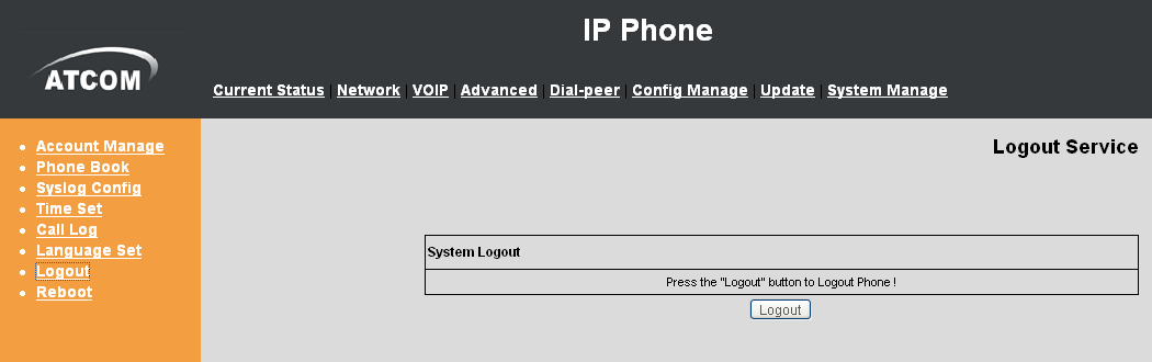 2.9.5 Logi połączeń Telefon IP620 posiada logi połączeń. Start Time Połączenia wykonane Last Time Czas trwania połączenia Called Number Wybrany numer 2.9.6 Wybór języka Języki interfejsu dostępne są za pomocą listy rozwijanej.