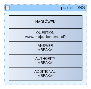 Co zawiera pytanie DNS losowa wartość QUERY-ID flaga