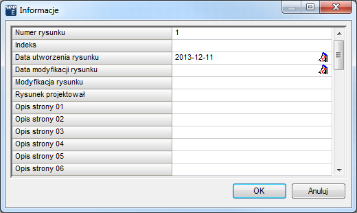 2.> Opis strony 01 3.# Wprowadzić nazwę Zabudowa aparatury 4.> Numer rysunku Numer rysunku "0001" jest automatycznie sugerowany. 5.> OK Zamknij okno. 4.3 Skala Dla schematów zasadniczych rysowanie odbywa się w skali 1:1, rysunki zabudowy aparatury są zwykle tworzone w skali 1:5 lub 1:10.