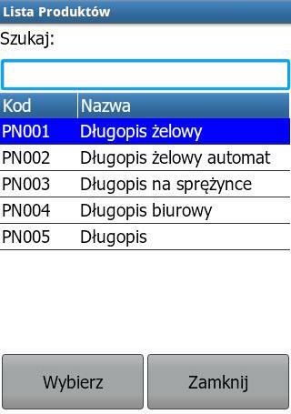 4.2. Przygotowanie zamówienia (lista produktów, koszyk, dane produktu) Po wybraniu przycisku Nowe zamówienie na ekranie menu głównego systemu MZ@M użytkownik przejdzie do ekranu prezentującego koszyk