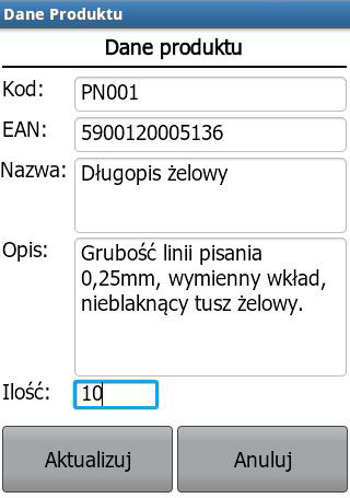 4.3. Zarządzanie zamówieniami (listy zamówień wysłanych i w przygotowaniu) Użytkownik, z poziomu ekranu menu głównego, ma możliwość przeglądania, edycji i wysyłki przygotowanych przez siebie zamówień.