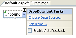 3. Utworzenie formularza do wprowadzania kryteriów selekcji pracowniów. a) Przejdź do edycji utworzonej wraz z projektem strony Default.aspx w trybie Design.