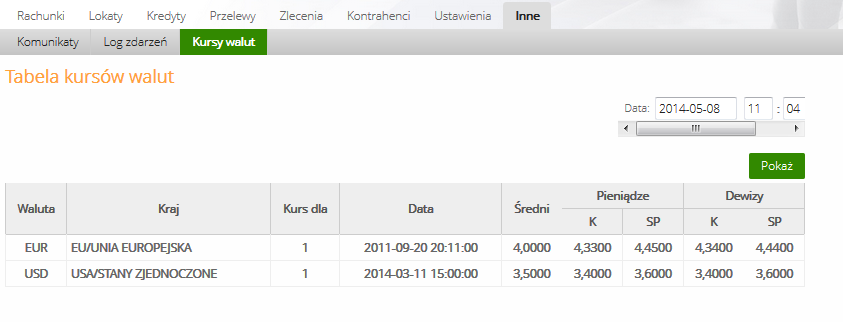 13.2 Log zdarzeń Dziennik zdarzeń (Rys. 54), dostępny z menu "Ustawienia Log zdarzeń", zawiera zapis operacji wykonanych przez użytkownika w Serwisie. Dzięki niemu możliwe jest sprawdzenie np.