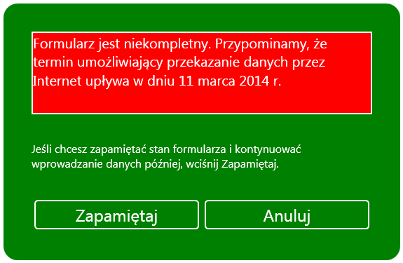 3. Zasady pracy z aplikacją Aby wypełnić formularz elektroniczny należy zalogować się do aplikacji oraz udzielić odpowiedzi na wszystkie pytania, które zostaną wyświetlone po wyborze przycisku