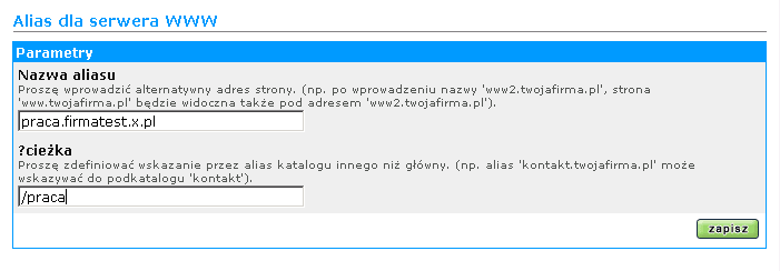 Statystyki dla serwera WWW Konfiguracja statystyk dla serwera polega na określeniu nazwy użytkownika uprawnionego do korzystania z nich oraz hasła umożliwiających dostęp.