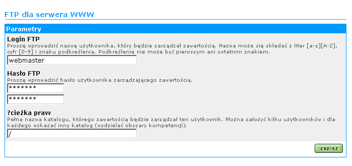 Przed przesłaniem pliku, niezbędna jest jednak konfiguracja serwera, tak aby możliwe było połączenie się i zalogowanie za pomocą protokołu FTP.