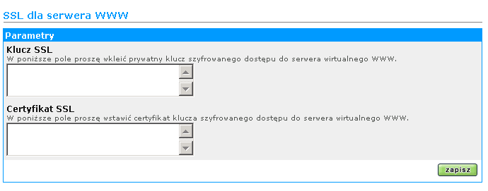 Uzyskanie certyfikatu wiąże się z koniecznością wygenerowania tzw. CSR (tzw. Certificate Signing Request), czyli żadania certyfikatu.