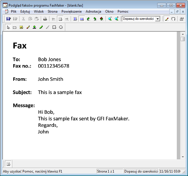 5 Podgląd faksów programu GFI FaxMaker Podgląd faksów programu GFI FaxMaker umożliwia zarządzanie plikami faksów (z rozszerzeniem *.