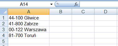 Pierwsze znaki z komórki Nazwa funkcji =LEWY() Opis Zwraca określoną ilość znaków z lewej strony Parametry: Tekst Ciąg znaków albo adres komórki z której ma być zwrócona określona liczba znaków z