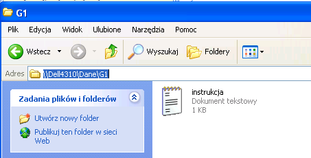 Strona 33 z 37 W tym celu musimy przy pomocy eksploratora Windows wyświetlić ten katalog.