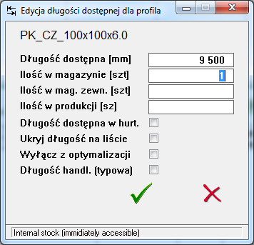 4 Dla prawidłowego działania programu wystarczy podać kod (symbol) oraz minimalną długość odpadu, który będzie traktowany jako użytkowy.