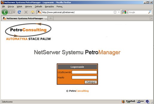 p l Grudziądz 2012-03 ZDALNY MONITORING ZBIORNIKÓW PALIW przez INTERNET PetroManager MP-NET Jeżeli posiadacie Państwo już system kontrolno-pomiarowy (sondy pomiarowe) i chcielibyście w dowolnym