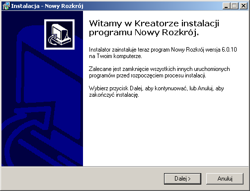 6 Nowy Rozkrój internetu lub instalacji z kopii CD utworzonej na twardym dysku.