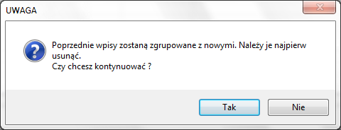 - umożliwia edycję zaznaczonej pozycji, zmiany akceptuje się za pomocą przycisku Zatwierdź; - usuwa zaznaczoną pozycję z listy; - po wybraniu tej opcji pojawia się okno dialogowe Ilość pozycji