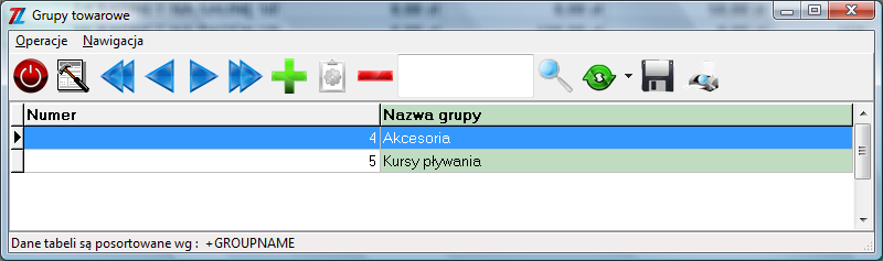 Numer oddziału podwójne kliknięcie myszką na tym polu lub użycie klawisza F2 wywołuje okno z oddziałami. Jeżeli jest jeden obiekt, to pojawi się tabela z jedną pozycją.