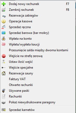 Delete klawisz usuwania pozycji (dostępny na tabeli), usuwa znam za kursorem (dostępny na polu), Enter Klawisz edycji pozycji (dostępny na tabeli), akceptuje zawartość pola, uaktywnia następny obiekt