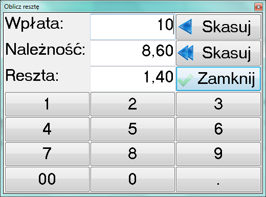 Po wprowadzeniu pasków, na dole okna w polu Wymagana zaliczka na pobyt, jest wyświetlana kwota do zapłaty przez klienta, (jeżeli są ustawione przedpłaty w cenniku przedpłat).