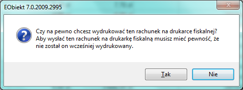 Jako domyślnie podpowiadany jest przycisk "Nie", przypadkowe naciśnięcie klawisza "Enter" nie spowoduje wykonania tej operacji. 3.18.6.