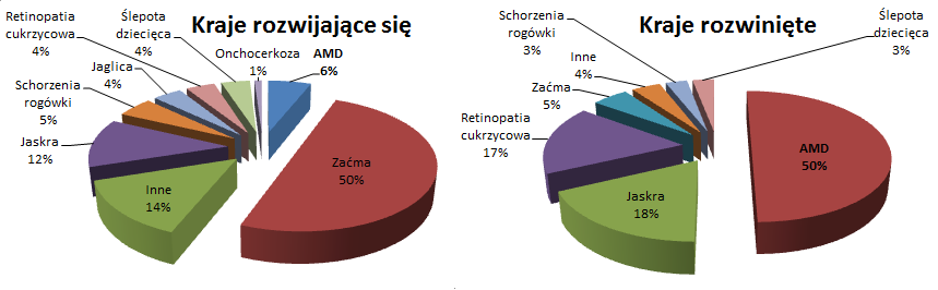 W postaci wysiękowej czyli neowaskularnej, zwanej też mokrą pojawiają się nawrotowe wylewy krwi najczęściej z naczyń włosowatych naczyniówki oka związane z zaburzeniem przepuszczalności naczyń.