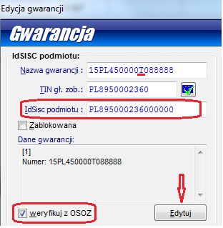 Komunikacja z systemem OSOZ2 Na razie system OSOZ2 obsługuje TYLKO gwarancje tranzytowe.