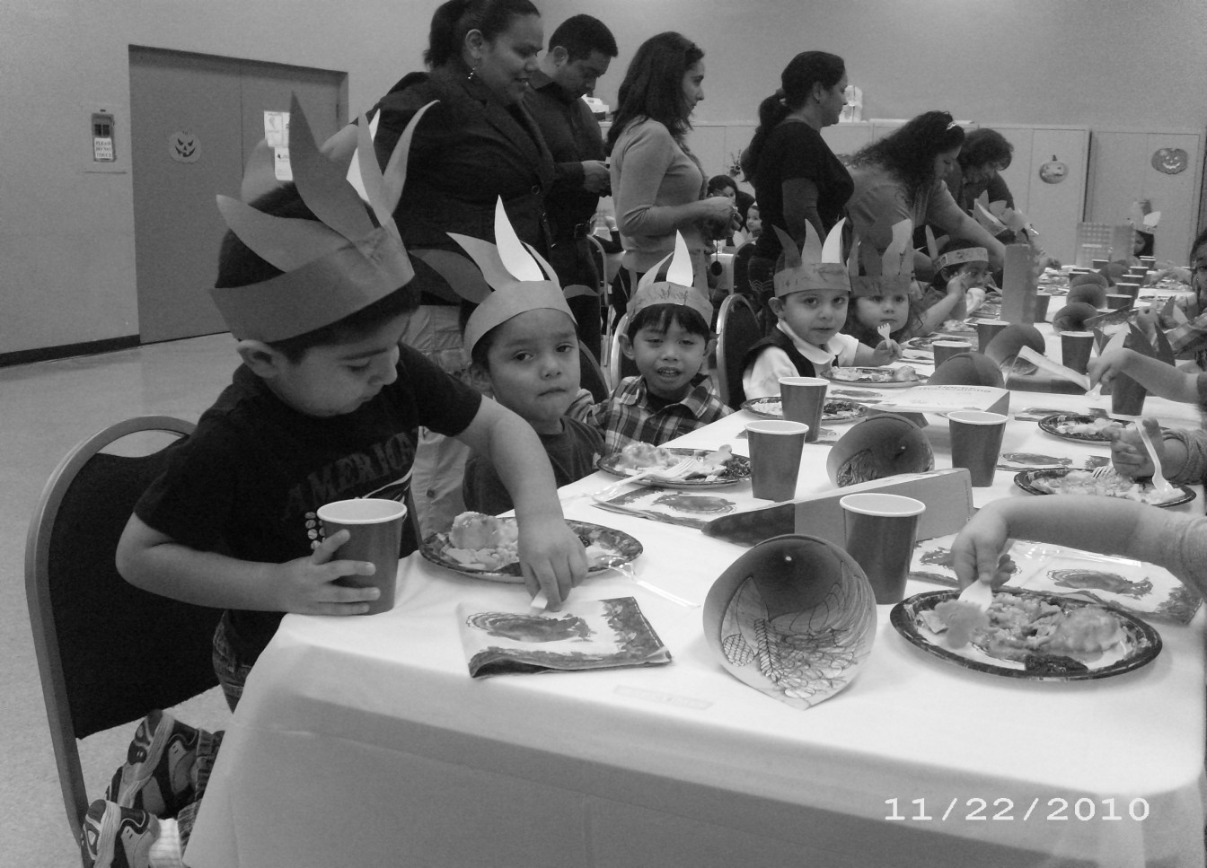 Gutierrez prepared the meal and some parents helped serve the food. This is how we celebrated and shared the meal, the same way the American Indians and the Pilgrims did, in Thanksgiving.