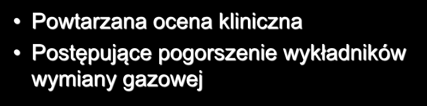 Rozpoznanie ostrej niewydolności Powtarzana ocena