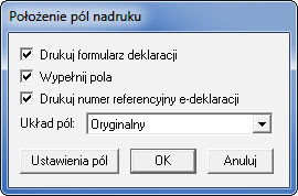 Podręcznik użytkownika Sage Symfonia Finanse i Księgowość 364 Wyliczenie i wydruk deklaracji Po wybraniu przycisku Oblicz w oknie Deklaracji program wyliczy pola deklaracji.