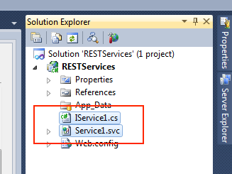 e. Kolejnym krokiem jest usunięcie domyślnie utworzonych serwisów dodawanych do projektu zgodnie z szablonem. Zaznacz pliki IService1.cs oraz Service1.
