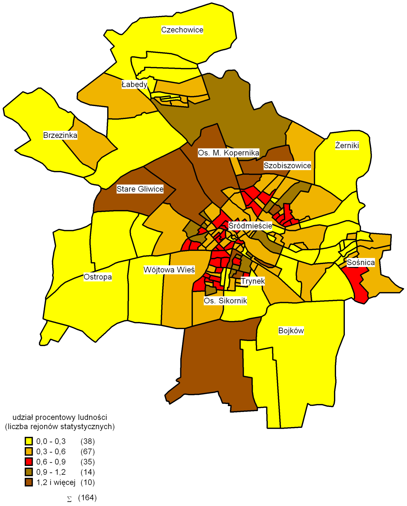 Procesy i struktury demograficzno-społeczne na obszarze województwa śląskiego w latach 1988-2008 91 Ryc. 3.