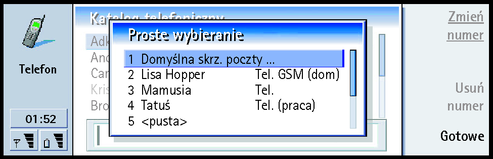 90 Aplikacja 'Telefon' Wskazówka: Aby ustawienia przekazu lub zakazu po³±czeñ g³osowych mog³y byæ zmienione, telefon musi byæ w³±czony.