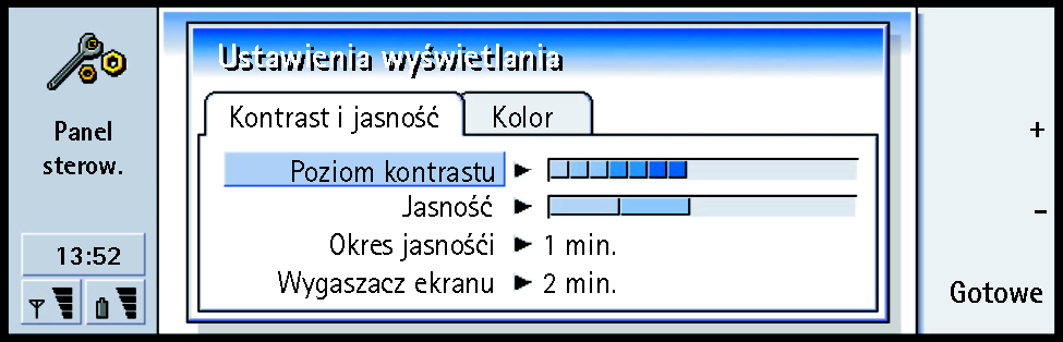 Odbiór samoczynny: Pozwala zdecydowaæ, czy funkcja odbioru samoczynnego ma byæ w³±czona, czy wy³±czona w czasie, gdy komunikator dzia³a w uk³adzie z mikro-zestawem.