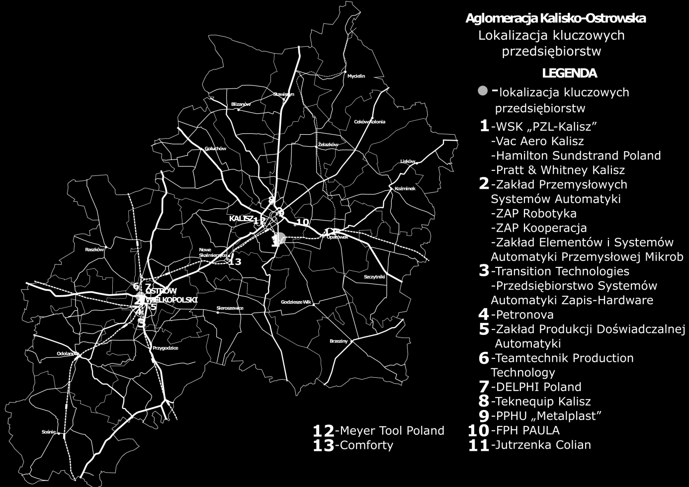 produkcja maszyn i silników lotniczych, automatyka, informatyka, przemysł elektromaszynowy, samochodowy, kolejowy ciężki, włókienniczy, odzieżowy oraz spożywczy.