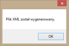 PrtSc 21 - komunikat potwierdzający zapis Tak wygenerowany plik należy podpisać elektronicznie i przesłać do systemu e-zefir. Szczegóły na stronie https://e-clo.