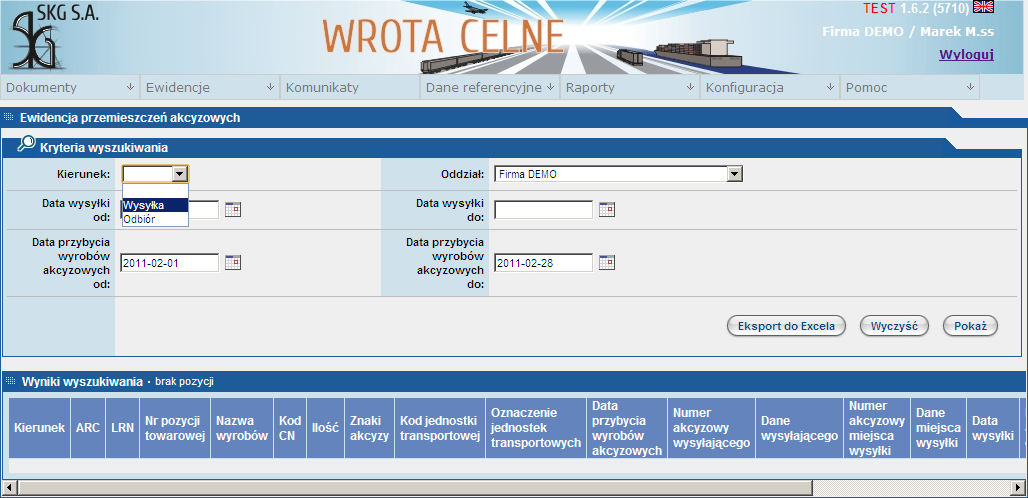 Po stronie Wysyłającego po otrzymaniu komunikatu IE801 (potwierdzony dokument e-ad) lub komunikatu IE829 w przypadku przemieszczenia wyrobów akcyzowych połączonego z wywozem poza obszar UE.