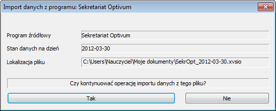 Jak eksportować do SIO dane z programu Sekretariat Optivum? 14/16 Wczytanie pliku zawierającego dane wyeksportowane z programu Sekretariat Optivum 1. Kliknij przycisk Wybierz plik (pliki) do importu.