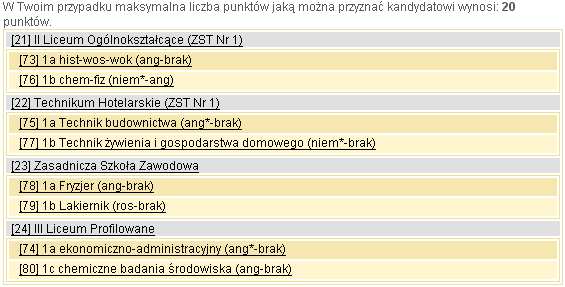 Etap IV wprowadzanie punktów dodatkowych Po przyznaniu punktów dodatkowych przez Szkolną Komisję Rekrutacyjną do obowiązków użytkowników Punktu Naboru obsługującego szkołę należy wprowadzenie tych