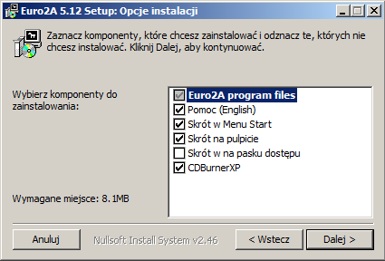 Instrukcja użytkowania i programowania Euro 100T/200TX 6. Program do odczytu danych z kas Euro - Euro2A Program Euro2A służy do komunikacji kas fiskalnych Euro ELCOM z komputerem.