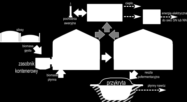 3. Założenia projektu 3.1. Podstawowe elementy ciągu technologicznego Projekt zakłada pracę proponowanej mikrobiogazowni głównie na potrzeby własne (elektryczne i cieplne).