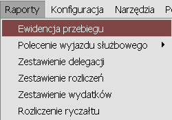 4.0 Raporty 4.1 Ewidencja przebiegu pojazdu To okno umożliwia wyszukanie informacji o przebiegu poszczególnych pojazdów w określonym miesiącu, roku.