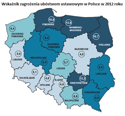 UBÓSTWO Wysoki odsetek osób w gospodarstwach domowych korzystających ze świadczeń pomocy społecznej w ludności ogółem, Utrzymywanie się zjawiska ubóstwa w odniesieniu do wybranych rodzin 20 000 18