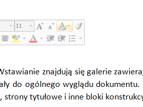 Formatowanie tekstu Formatowanie przy