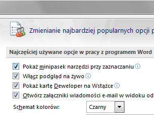 Formatowanie tekstu Wyłącznie