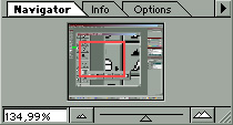 Rysunek 2: Paleta Navigator. Rysunek 3: Paleta Info. 2.2 Paleta Info Na palecie Info (rys. 3) wyświetlane są informacje o punkcie znajdującym się bezpośrednio pod kursorem.