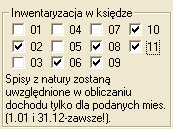 Oprócz dokumentów księgi, na wielkość obliczonego dochodu w miesiącu wpływ mają równieŝ wielkości spisów z natury.