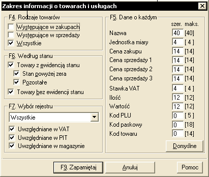 Aby uzyskać informacje na temat stanu wybranego magazynu, naleŝy skorzystać z przycisku [F3. Magazyn] w oknie Dane o towarze lub usłudze (zob. Rys.