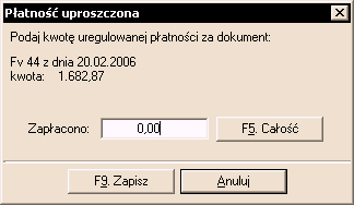 Rys. 151. Przykładowy przelew wystawiony dla dokumentu sprzedaŝy w oknie Historia rozliczeń dla kontrahenta automatyczne wypełnienie danych do przelewu.