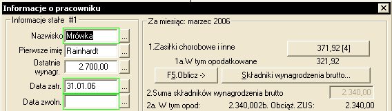 Rys. 219. Okno Raport z obliczania średniej chorobowej dla pracownika... za miesiąc... UWAGA!