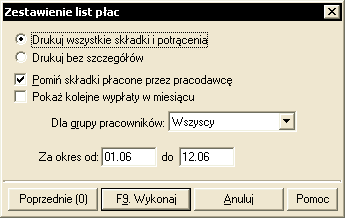 Domyślnie jest to Kwota do wypłaty. MoŜe jednak się zdarzyć, Ŝe jest przelewana tylko część wynagrodzenia. Wówczas, w oknie Ustawienia ogólne płac (Rys.